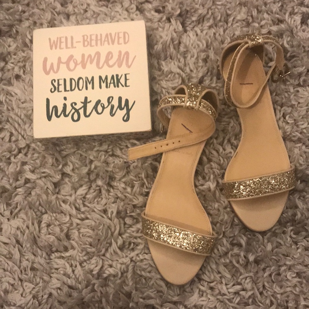 NWOT J.Crew Lillian crushed glitter sandals ✨
